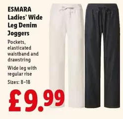 Esmara - Ladies' Wide Leg Denim Joggers