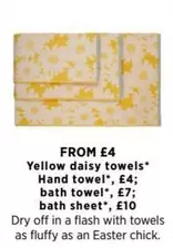 Daisy - Yellow daisy towels
