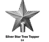 Silver - Star Tree Topper