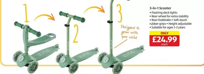 Zinc - 3-in-1 Scooter