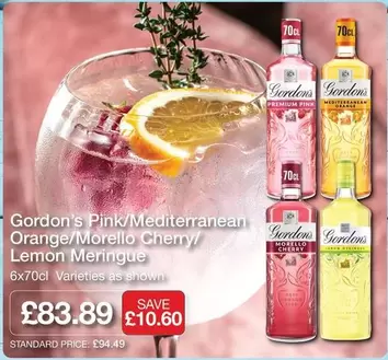 Gordon's - Pink/Mediterranean Orange/Morello Cherry/ Lemon Meringue