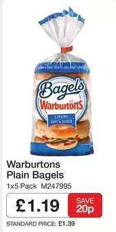 Warburtons - Plain Bagels
