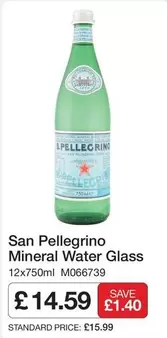 San Pellegrino - Mineral Water Glass
