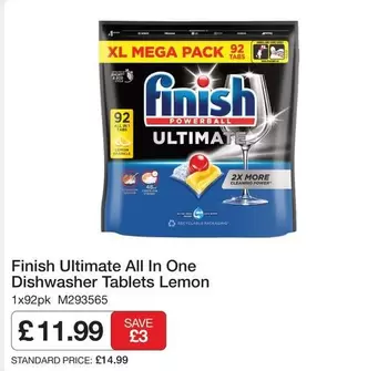Finish - Ultimate All In One Dishwasher Tablets Lemon