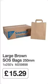 Large Brown SOS Bags 250mm