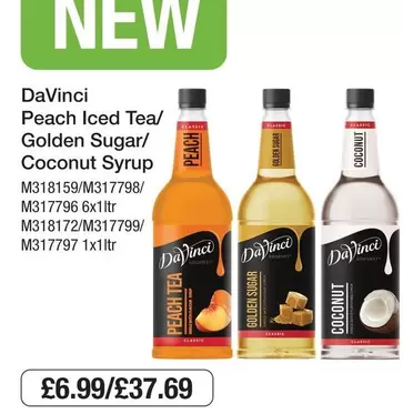 Gourmet - Peach Iced Tea/ Golden Sugar/ Coconut Syrup