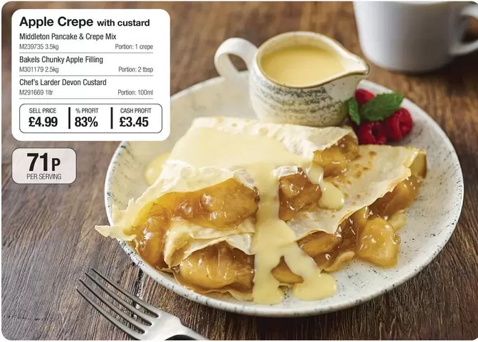 Apple - Crepe with custard
