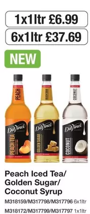 Peach Iced Tea/ Golden Sugar/ Coconut Syrup