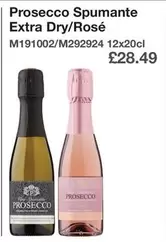 Prosecco -  Spumante Extra Dry/Rosé