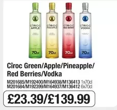Ciroc - Green/Apple/Pineapple/ Red Berries/Vodka