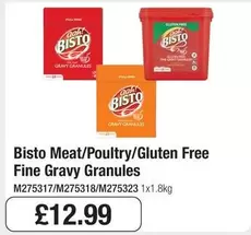 Bisto - Meat/Poultry/Gluten Free Fine Gravy Granules