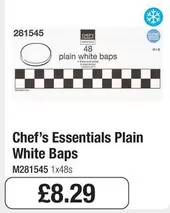 Chef's Essentials - Plain White Baps
