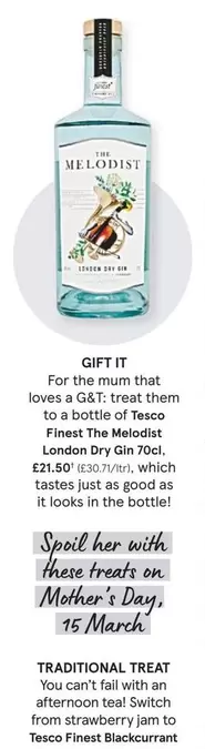 Tesco Finest - The Melodist London Dry Gin