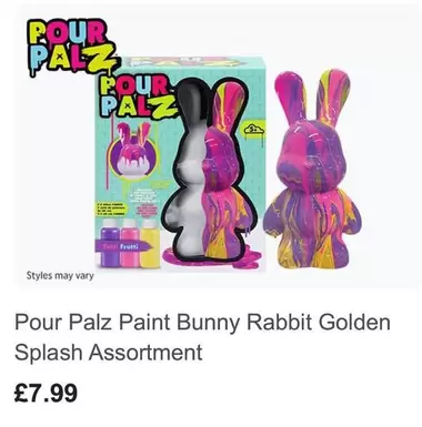Paint Bunny Rabbit Golden Splash Assortment
