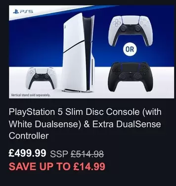 PlayStation 5 Slim Disc Console & Extra DualSense Controller