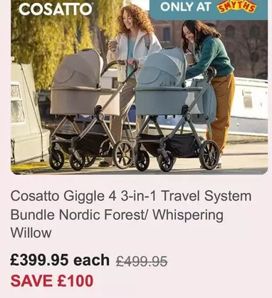 Willow - Giggle 4 3-in-1 Travel System Bundle Nordic Forest/ Whispering
