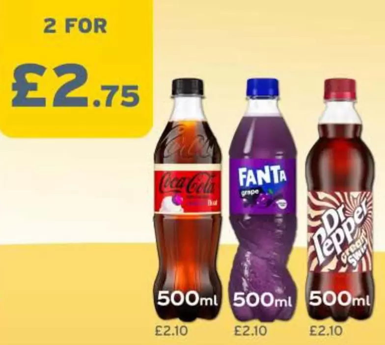 Coca Cola - Coca-Cola, Fanta, Dr Pepper