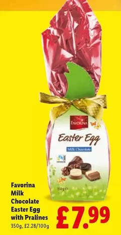 Milk Chocolate Easter Egg with Pralines