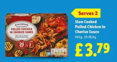 Slow Cooked Pulled Chicken in Chorizo Sauce