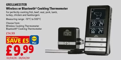 Lidl - Wireless or Bluetooth Cooking Thermometer