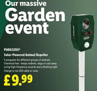 Parkside - Solar-Powered Animal Repeller