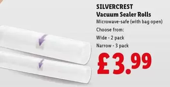 Silvercrest - Vacuum Sealer Rolls