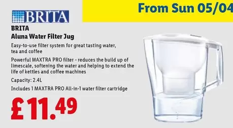 Brita - Aluna Water Filter Jug