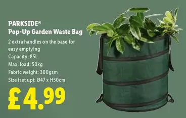 Parkside - Pop-Up Garden Waste Bag