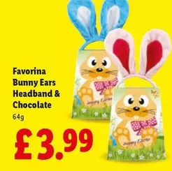 Bunny Ears Headband & Chocolate