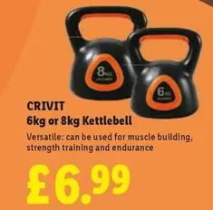 Crivit - 6kg or 8kg Kettlebell