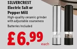 Silvercrest - Electric Salt or Pepper Mill
