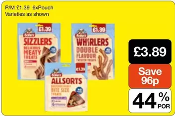 Bakers - Sizzlers, Whirler Double Flavour, Allsorts