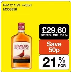 Famous Grouse - The  Whisky P/M £11.29 4x35cl M303856