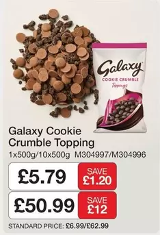 Galaxy - Cookie Crumble Topping 1x500g/10x500g M304997/M304996