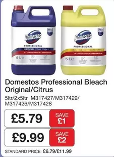 Domestos - Professional Bleach Original/Citrus M317427/M317429/M317426/M317428