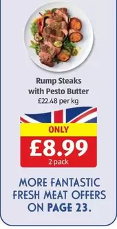 Rump Steaks with Pesto Butter