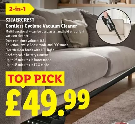 Silvercrest - Cordless Cyclone Vacuum Cleaner