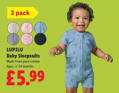 Pure - Baby Sleepsuits