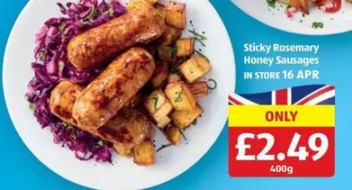 Sticky Rosemary Honey Sausages