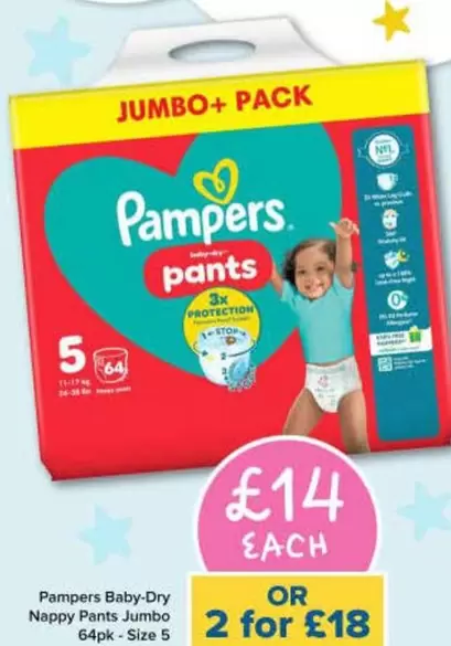 Pampers - Baby-Dry Nappy Pants Jumbo
