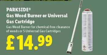 Parkside - Gas Weed Burner or Universal Gas Cartridge