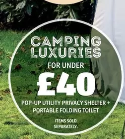 POP-UP UTILITY PRIVACY SHELTER + PORTABLE FOLDING TOILET