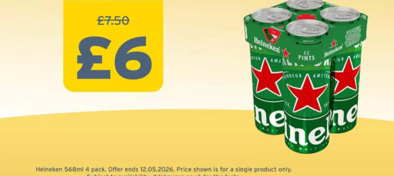 Heineken -  568ml 4 pack