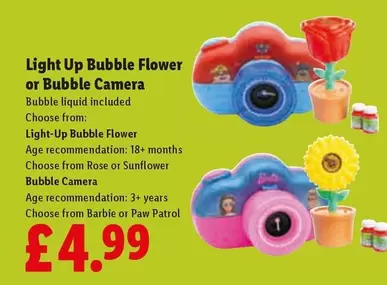 Barbie - Light Up Bubble Flower or Bubble Camera