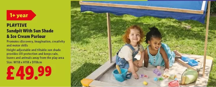 Sun - Sandpit With  Shade & Ice Cream Parlour