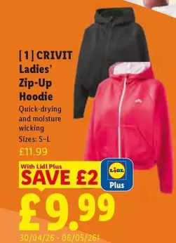 Crivit - Ladies' Zip-Up Hoodie