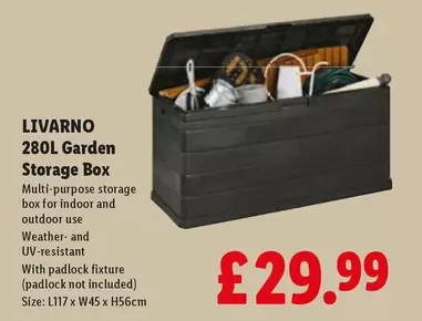 Livarno - 280L Garden Storage Box