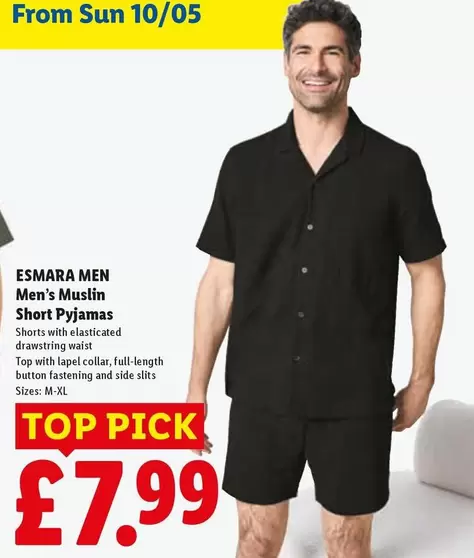 Esmara - Men's Muslin Short Pyjamas