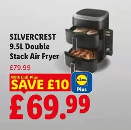 Silvercrest - 9.5L Double Stack Air Fryer