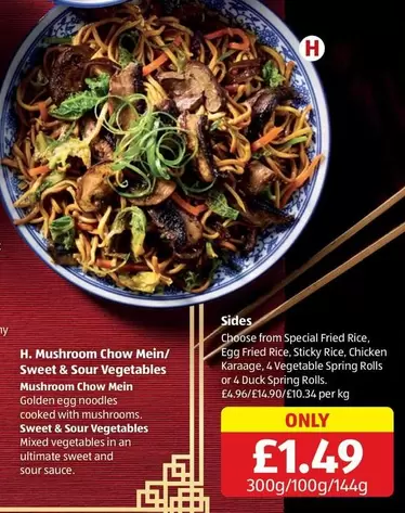 Sweet - Mushroom Chow Mein /  & Sour Vegetables